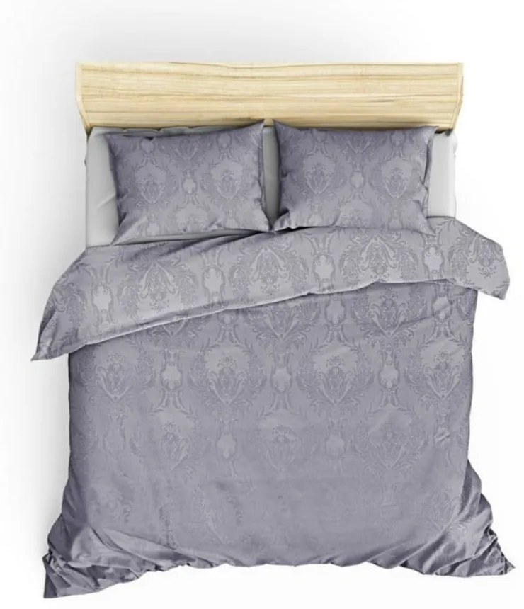 Сив памучен комплект от шалте и калъфки за възглавници за двойно легло 240x260 cm Beste - Mijolnir