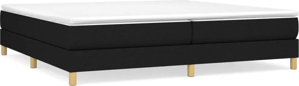 3120640 vidaXL Рамка за легло с пружини, черна, 200x200 см, плат