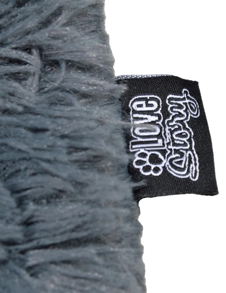 Тъмносиво покривало за седалка за куче 75x80 cm – Love Story