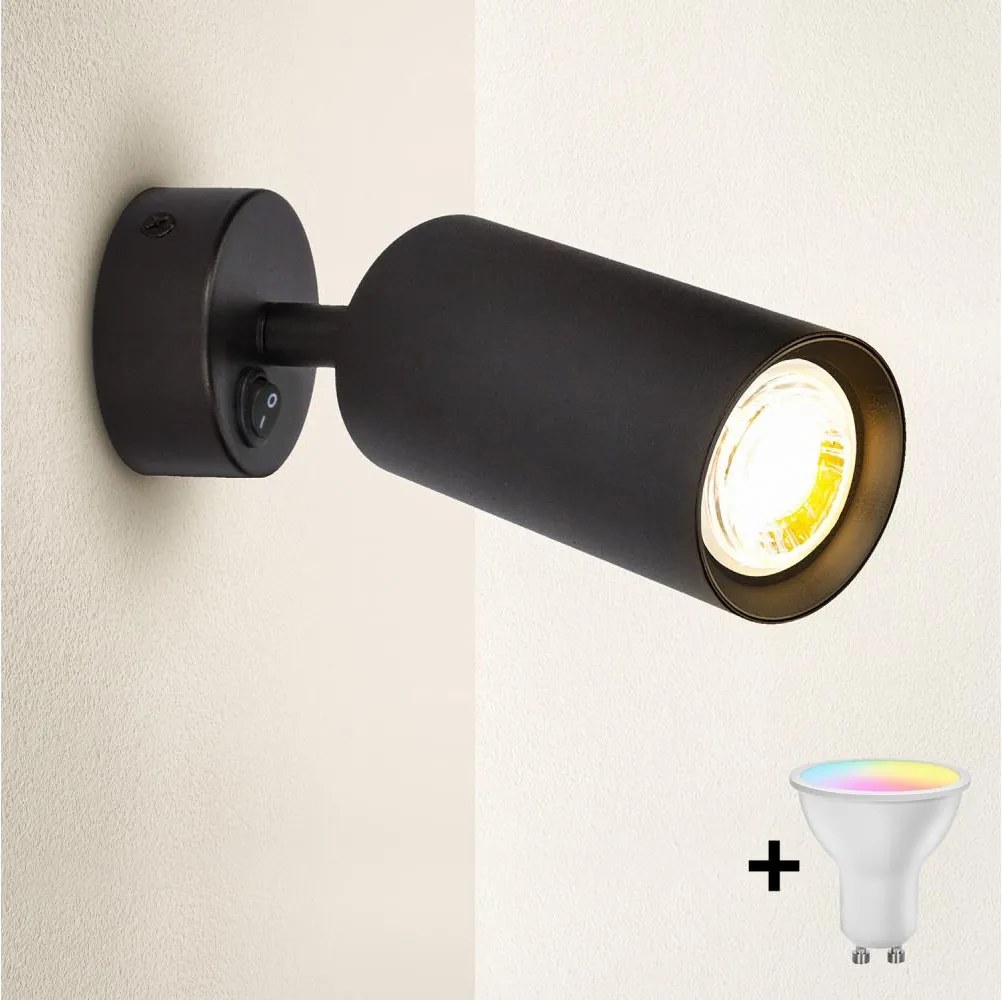 Brilagi - LED димируемо стеннo точково осветително тяло SELE 1xGU10/4,8W/230V черно