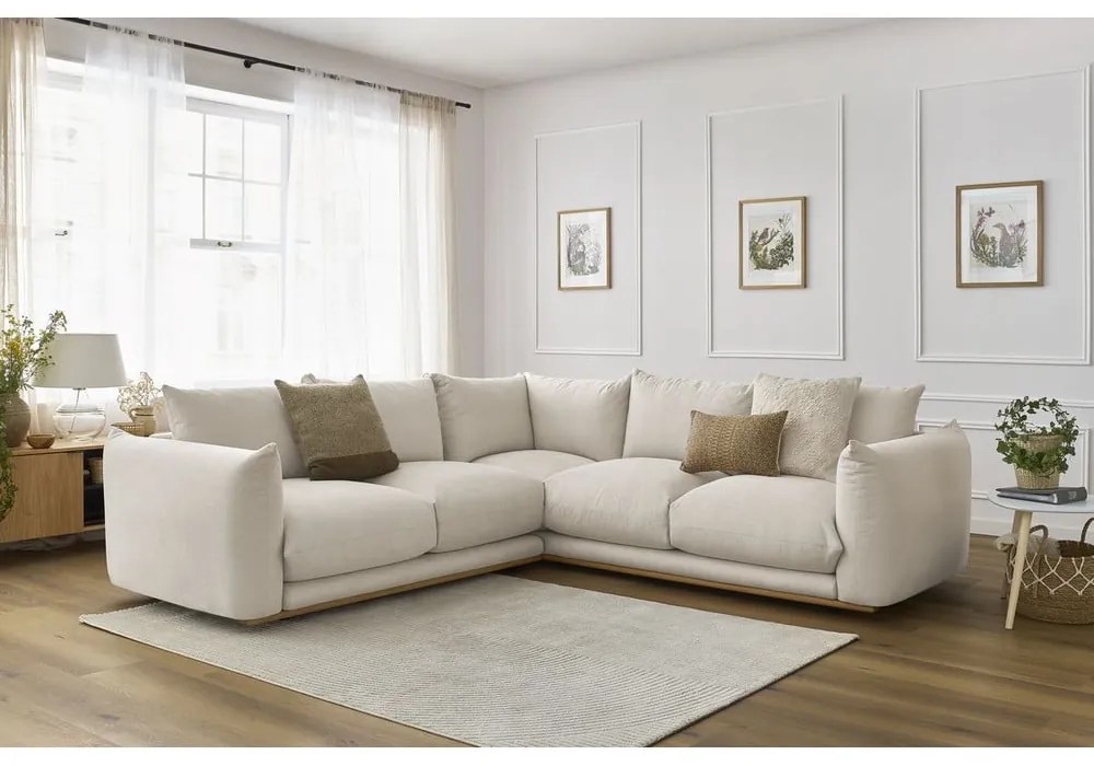 Кремав ъглов диван Ernest – Bobochic Paris