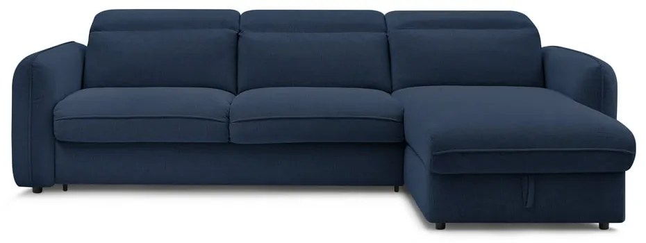 Тъмносин разтегателен ъглов диван (променлив) Achille – Bobochic Paris