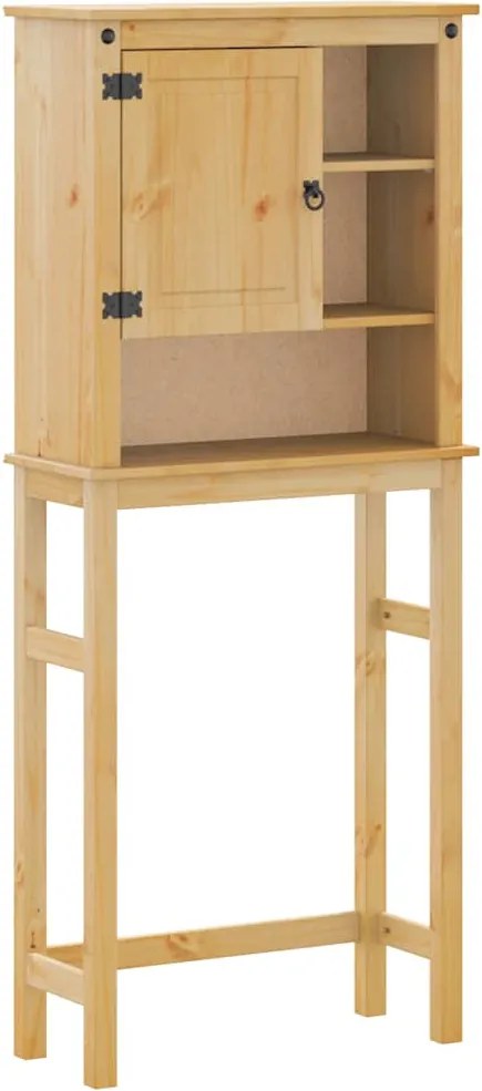 4013407 vidaXL Шкаф за пералня за баня "Corona" масивна борова дървесина