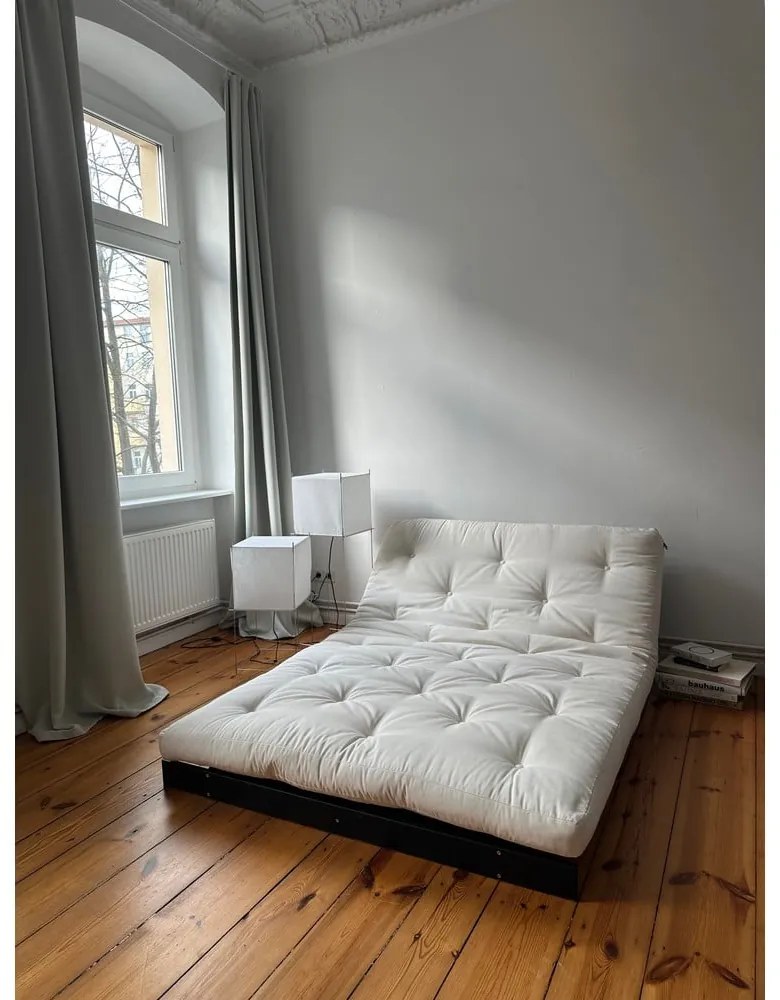 Разтегателен диван в цвят бордо 140 cm Roots Black Night – Karup Design