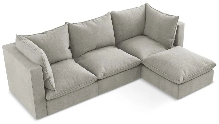 Светлосив ъглов диван (десен ъгъл) Manao – Makamii