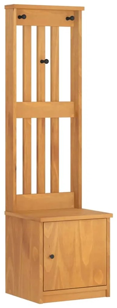 4010484 vidaXL L Дърво за антре SANDNES 45x40x159,5 cm масивна дървесина бор