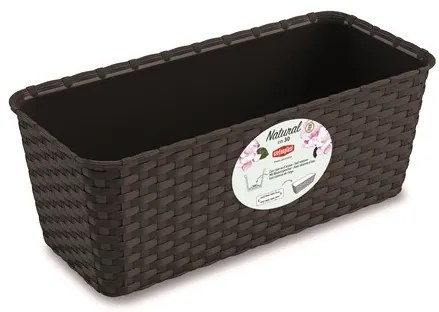 Stefanplast - Сандъче за цветя Natural Line 30 см - мока