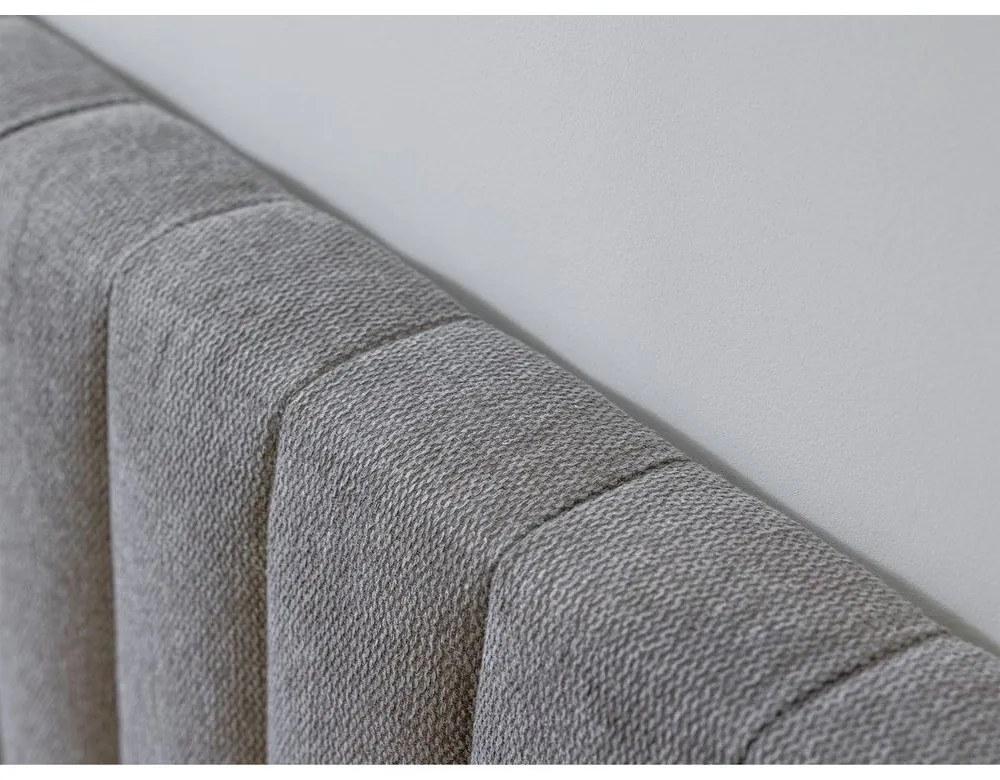 Светлосиво/естествено двойно легло с решетка 160x200 cm Oceane - Bobochic Paris