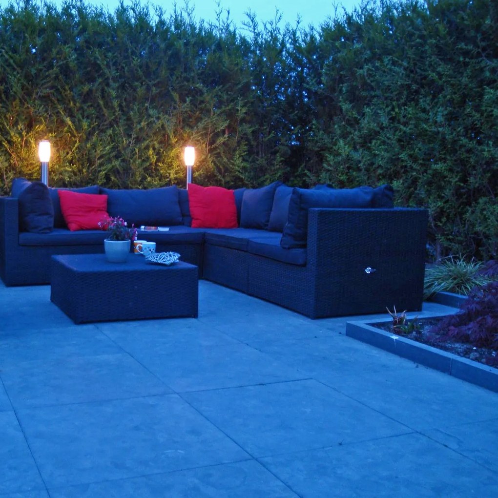 Модерна външна лампа стълб стомана 110 см IP44 - Rox