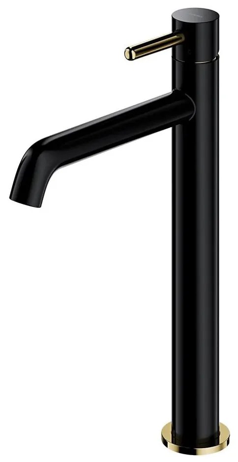 OMNIRES Y1212BLGL - Кран за мивка Y 30,8 см полуматов черен/лъскаво златна
