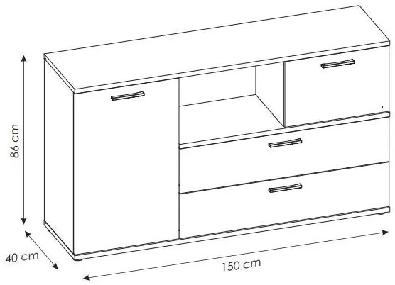 Бюфет Newty 2D2S