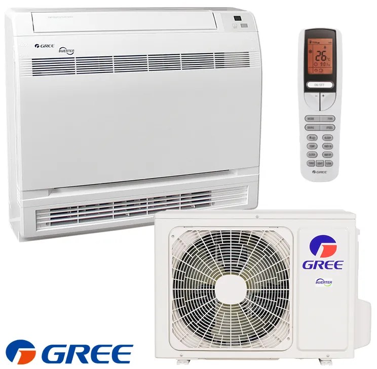 Инверторен климатик Gree GEH09AA/K6DNA1F, 9000 BTU, 17 м2, A++/A+, Подов, Wi-Fi, Бял