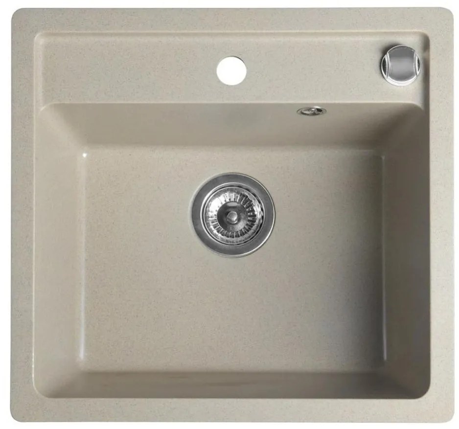 Sapho - Кухненска мивка 53x50 cm гранит/бежова