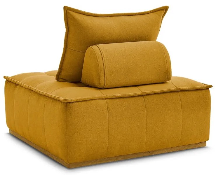 Шенилово кресло в цвят горчица Elisa – Bobochic Paris