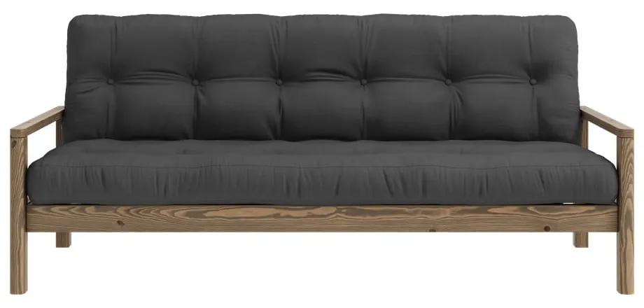 Тъмносив разтегателен диван 205 cm Knob - Karup Design