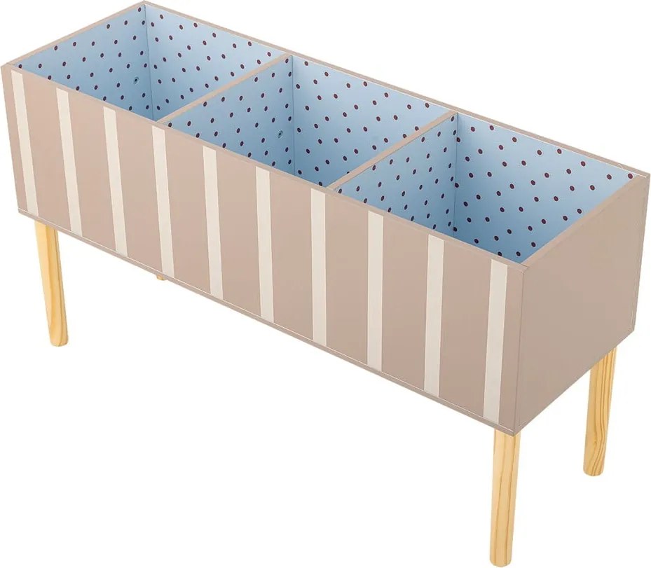 Бежова детска библиотека 90x50x30 cm Salam – Bloomingville Mini