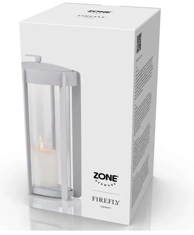 Светлосив LED фенер с USB (височина 25 cm) Firefly – Zone