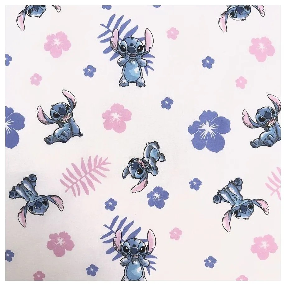 Светлорозово единично памучно детско спално бельо 140x200 cm Lilo &amp; Stitch "Pink" – Jerry Fabrics