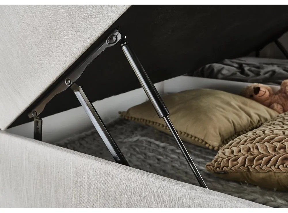 Светлосиво боксспринг легло със склад 160x200 cm Catania - Meise Möbel