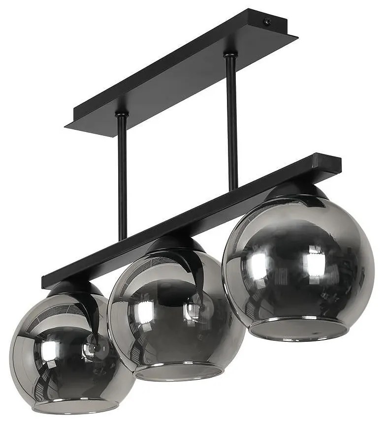 Плафон ТРИО, черен/сив, 3xE27