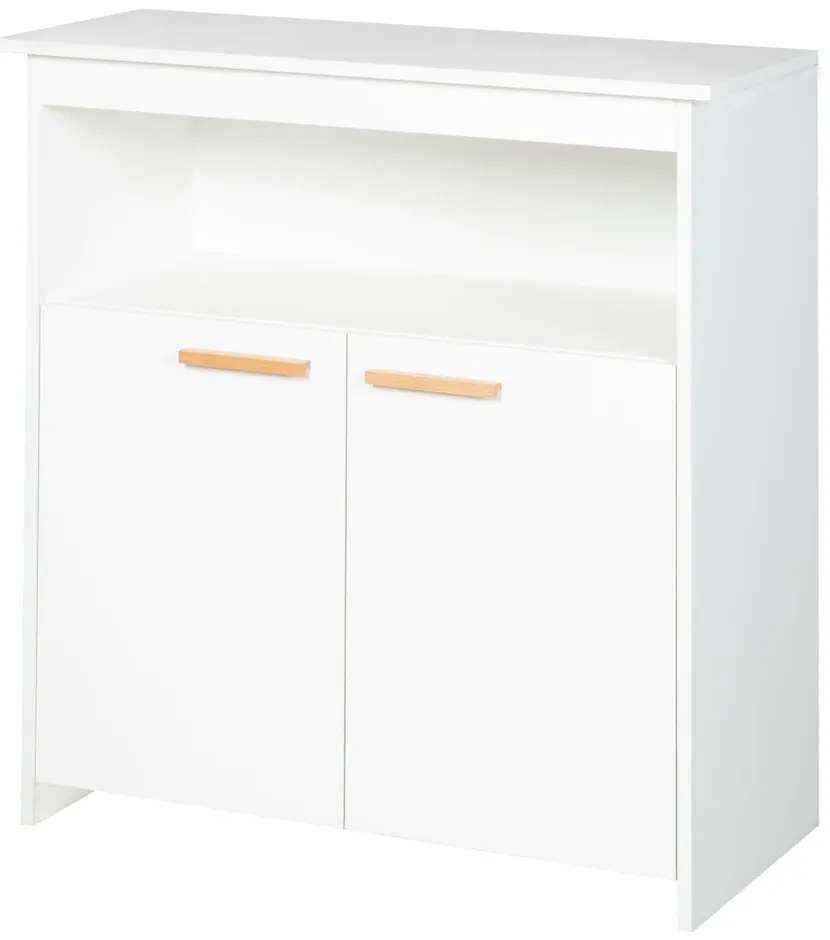 Бял детски скрин с маса за преповиване 88x98x75 cm Anton – Roba