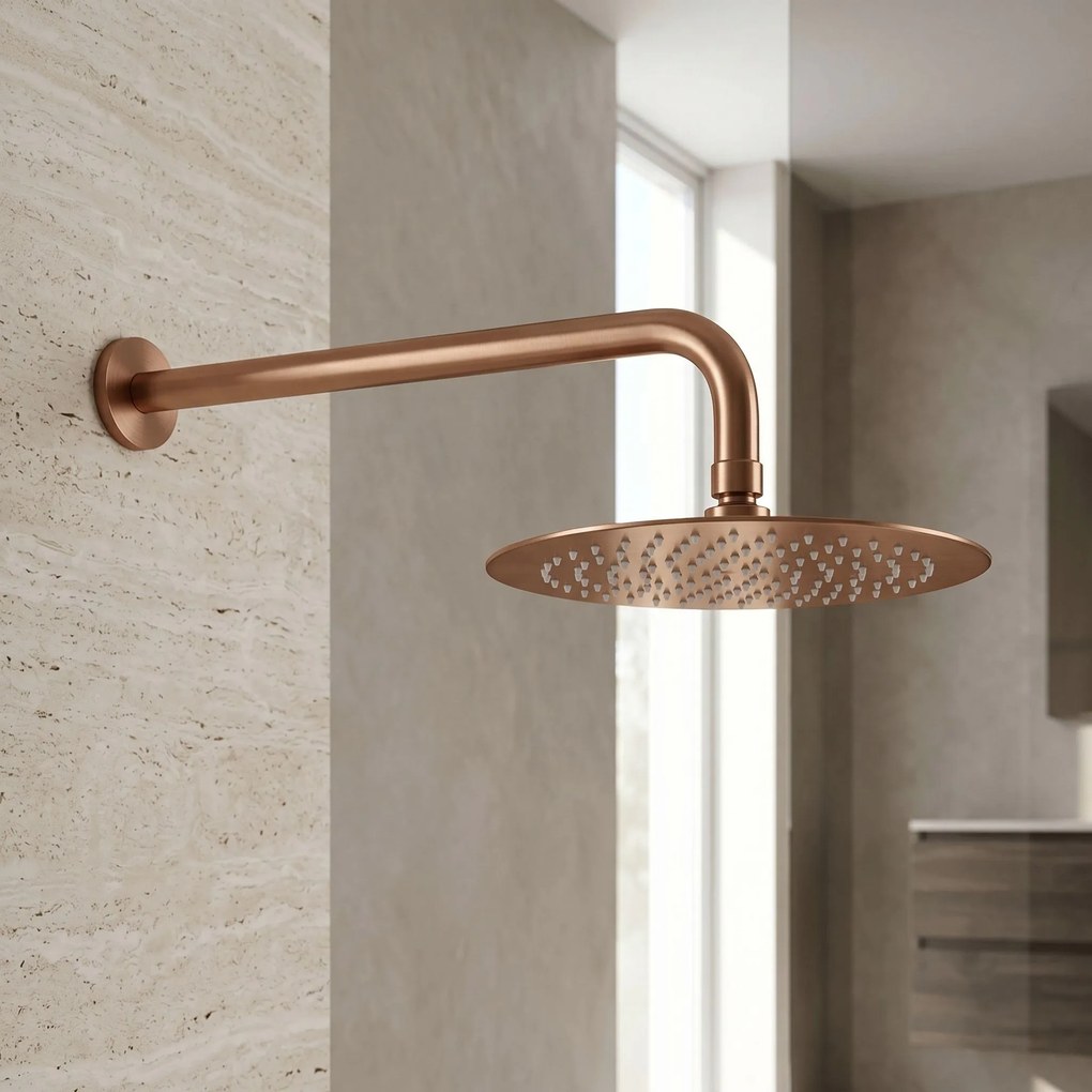 Кръгла душ глава REA JS-P014BRG 25cm Brush Copper