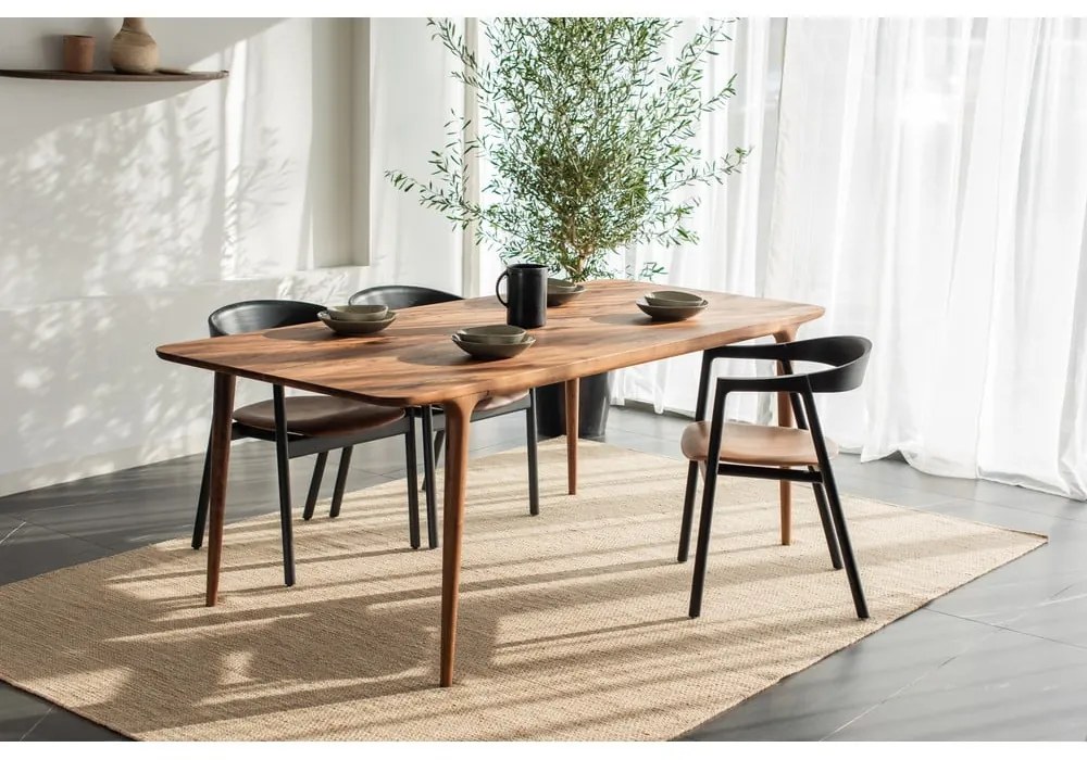 Маса за хранене от орехово дърво 90x180 cm Fawn - Gazzda