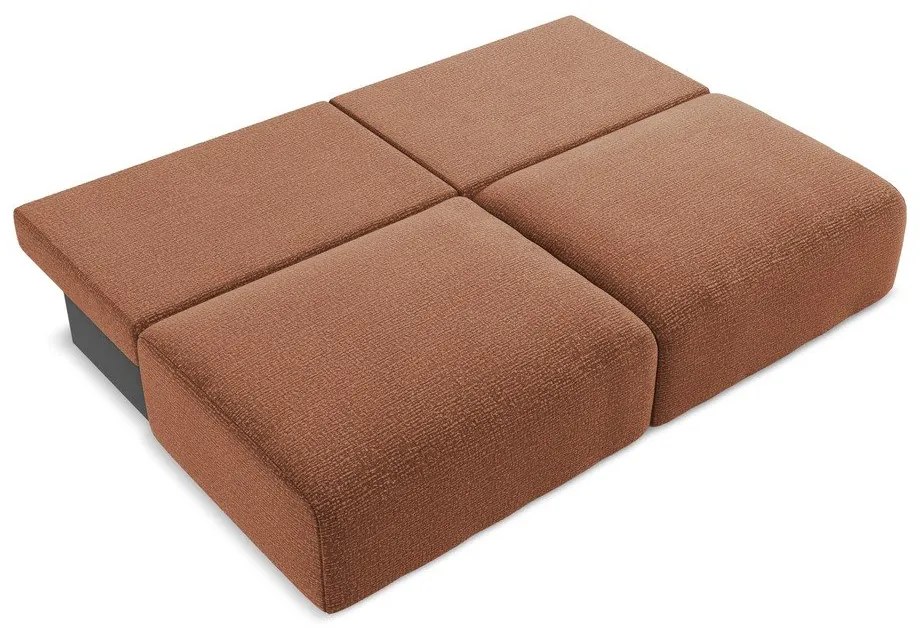 Разтегателен диван с място за съхранение в тухлен цвят 216 cm Kalena – Makamii