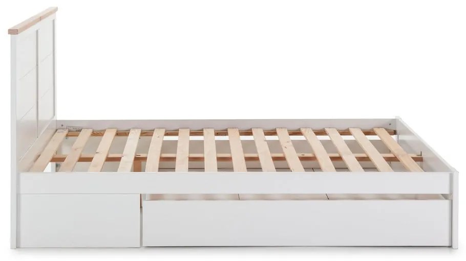 Бяло двойно легло със склад 140x190 cm Gabi - Marckeric