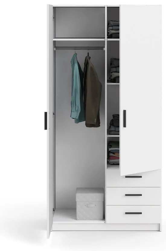 Бял гардероб 99x200 cm Sprint – Tvilum