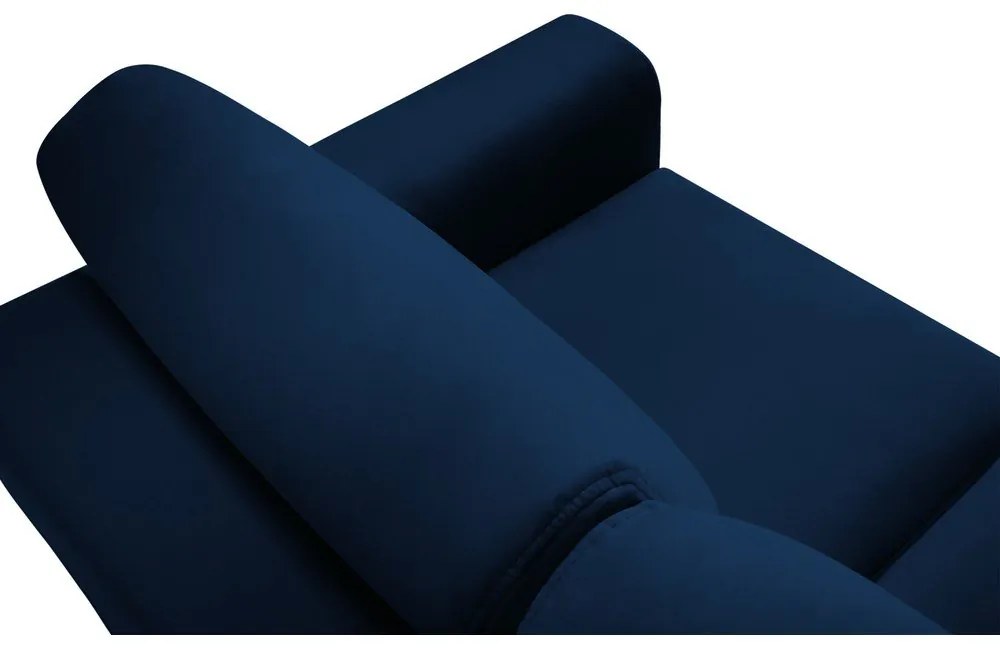 Син кадифен разтегателен диван с място за съхранение 235 cm Kyoto – Cosmopolitan Design