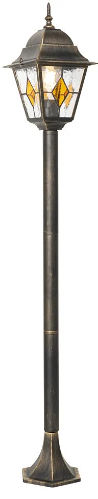 Винтидж външна лампа фенер антично злато 120 см - Antigua