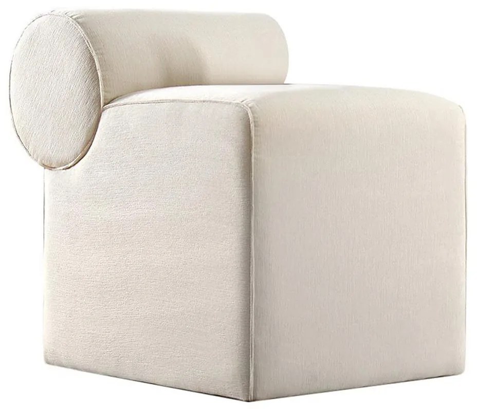 Пуф TIKI 47x45 cm кремав