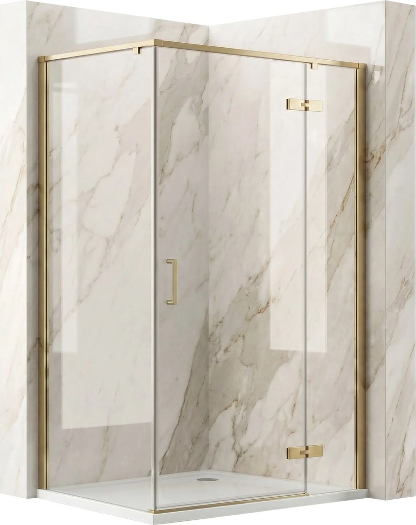 Душ кабина Rea Bruno 100x80 Brush Gold