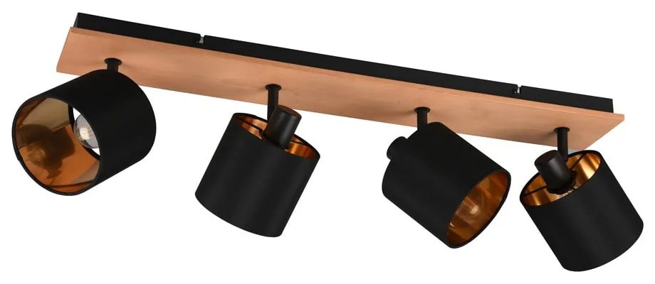 Прожектор в черен и естествен цвят ø 12 cm Tommy – Reality