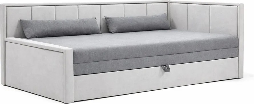 Сив шенилов разтегателен диван с място за съхранение 214 cm Fulgeo – ELTAP