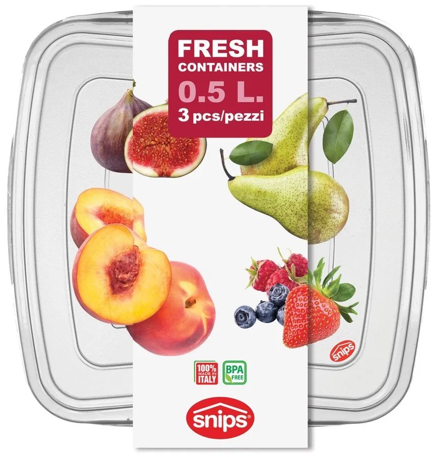 Комплект от 3 класически кутии за храна, 0,5 л - Snips
