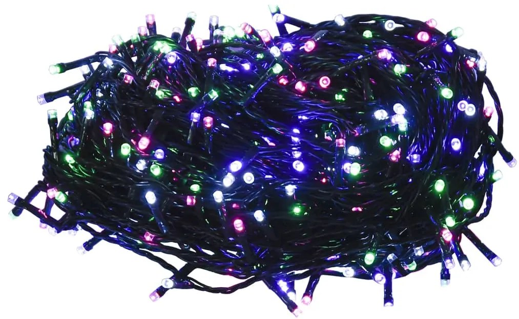 343222 vidaXL LED стринг с 1000 LED пастелен многоцветен 100 м PVC