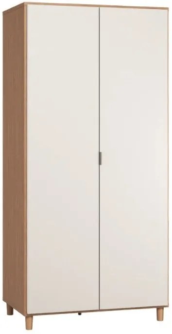 Гардероб Simple 2-врата-Natural - White