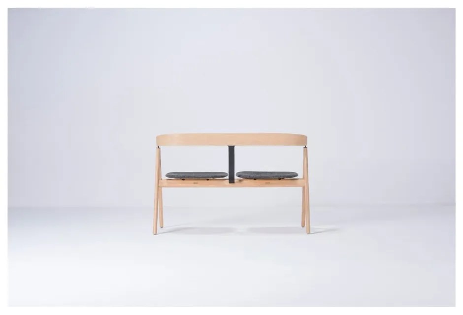 Пейка от дъбова дървесина със сива седалка Ava - Gazzda