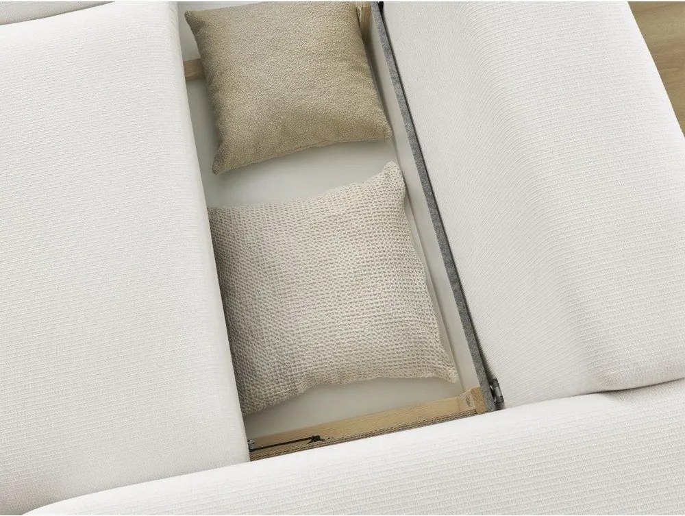 Бял сгъваем/с място за съхранение диван 265 cm Ezechiel – Bobochic Paris