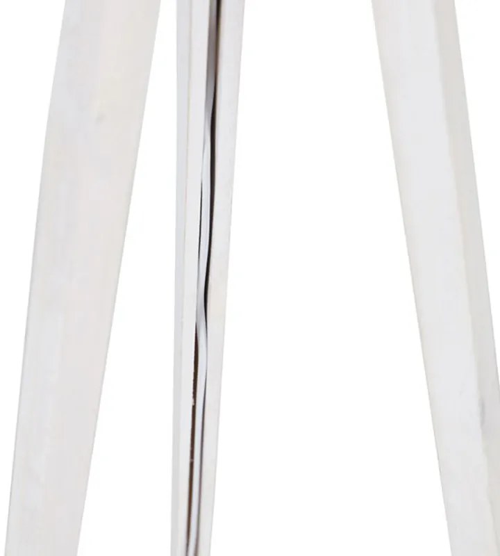 Модерен трипод бял с платнен абажур таупе 45 см - Tripod Classic