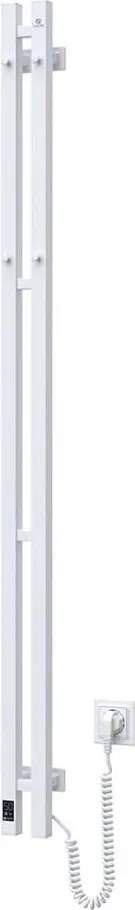 Електрически сушилник за кърпи с термостат SILOUETTE 106 W 150x9 cm, бял, десен