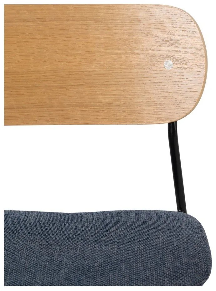 Трапезни столове в син и естествен цвят в комплект от 4 броя Moe - Ixia