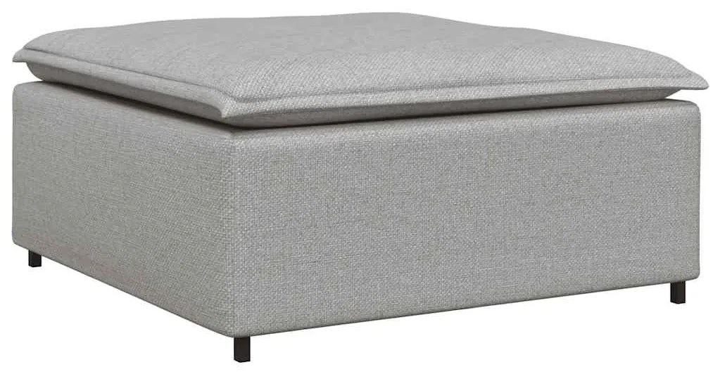 4104486 vidaXL Модулен диван с табуретка, облачно сив, 100x100x48 см