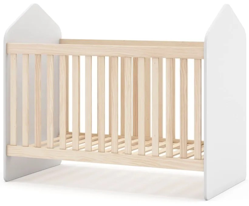 Детско креватче от бял/естествен бор 60x120 cm Estefania - Marckeric