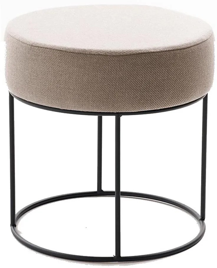 Пуф RELO, диаметър 40 см, бежов