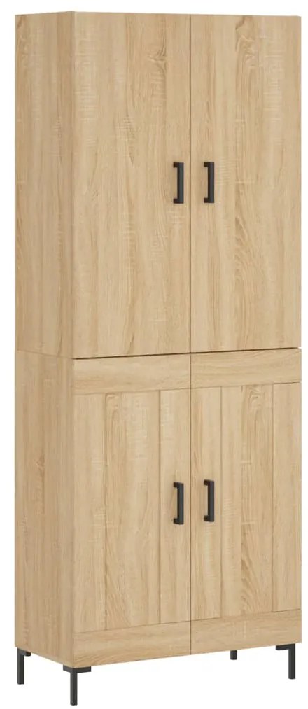 3195790 vidaXL Висок шкаф, дъб сонома, 69,5x34x180 см, инженерно дърво
