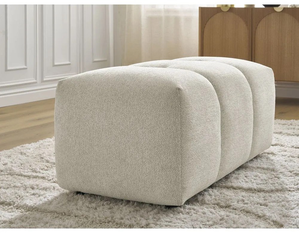 Бяла шенилова табуретка Roxelane – Bobochic Paris