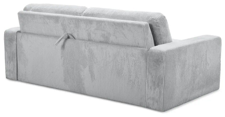 Светлосив разтегателен диван от рипсено кадифе 195 cm Nona – Makamii